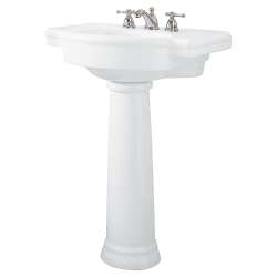 0282800.020 Retrospect 8-in Widespread Pedestal Sink Top and Leg Combination, White