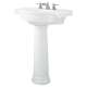 0282800.020 Retrospect 8-in Widespread Pedestal Sink Top and Leg Combination, White