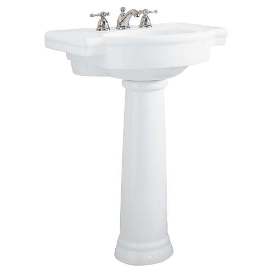 0282800.020 Retrospect 8-in Widespread Pedestal Sink Top and Leg Combination, White