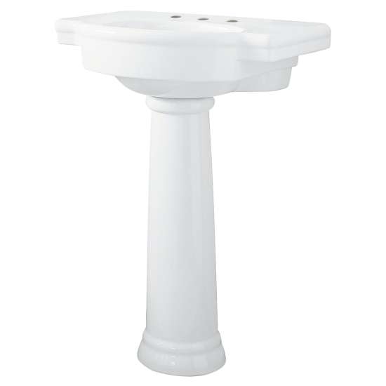 0282800.020 Retrospect 8-in Widespread Pedestal Sink Top and Leg Combination, White