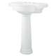 0282800.020 Retrospect 8-in Widespread Pedestal Sink Top and Leg Combination, White