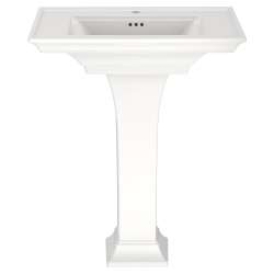 0297100.020 Town Square S Center Hole Only Pedestal Sink Top and Leg Combination, White