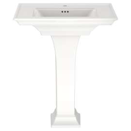 0297100.020 Town Square S Center Hole Only Pedestal Sink Top and Leg Combination, White