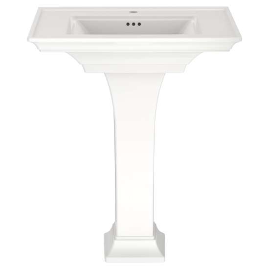 0297100.020 Town Square S Center Hole Only Pedestal Sink Top and Leg Combination, White