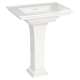 0297100.020 Town Square S Center Hole Only Pedestal Sink Top and Leg Combination, White