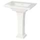 0297100.020 Town Square S Center Hole Only Pedestal Sink Top and Leg Combination, White