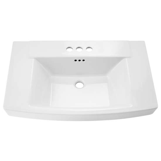 0328004.020 Townsend 4-in Centerset Pedestal Sink Top, White