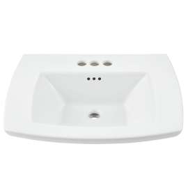 0445004.020 Edgemere 4-in Centerset Pedestal Sink Top, White