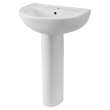 0467102.020 Reliant 22-in Pedestal Sink, Single Hole, White 