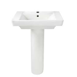 0641100.020 Boulevard Center Hole Only Pedestal Sink Top and Leg Combination, White