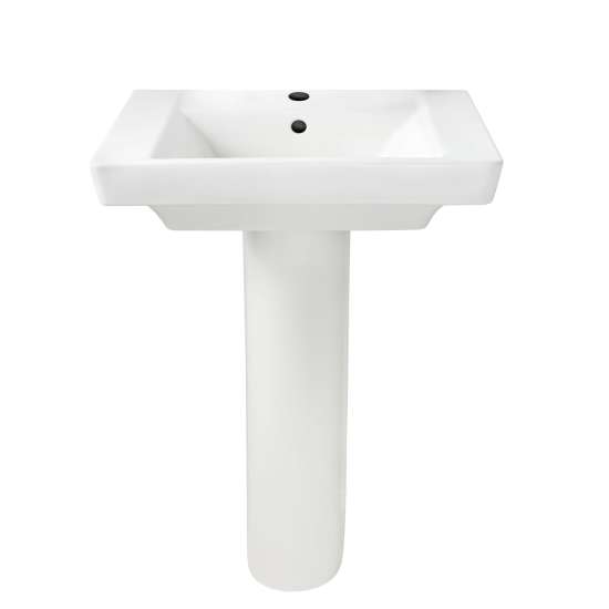 0641100.020 Boulevard Center Hole Only Pedestal Sink Top and Leg Combination, White