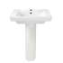 0641100.020 Boulevard Center Hole Only Pedestal Sink Top and Leg Combination, White