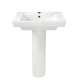 0641100.020 Boulevard Center Hole Only Pedestal Sink Top and Leg Combination, White
