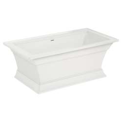 2546004.020 Town Square S 68 x 36-in Freestanding Bathtub Center Drain with Integrated Overflow, White