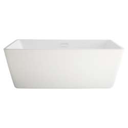 2766034.020 Loft 63 x 30-in Rectangle Freestanding Bathtub Center Drain with Integrated Overflow, White