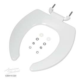 5309110.020 Seats Right Width Open Front Elongated Toilet Seat, White 