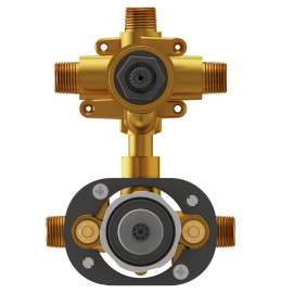 RU531 Roughs/Valves Flash 3 Way Integrated Shower Diverter Rough In Valve with Pressure Balance Valve Cartridge