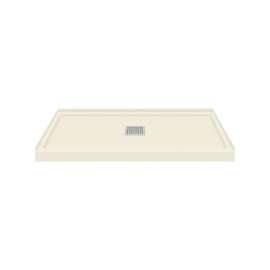 SMFL4836C-32 48-in x 36-in Linear Single Threshold Shower Base With Center Drain, Cameo