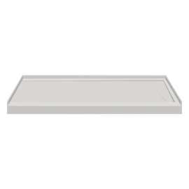 SMFSL6032R-87 60-in x 32-in Cast Solid Surface Low Profile Shower Base With Linear Concealed Right Hand Drain, Concrete
