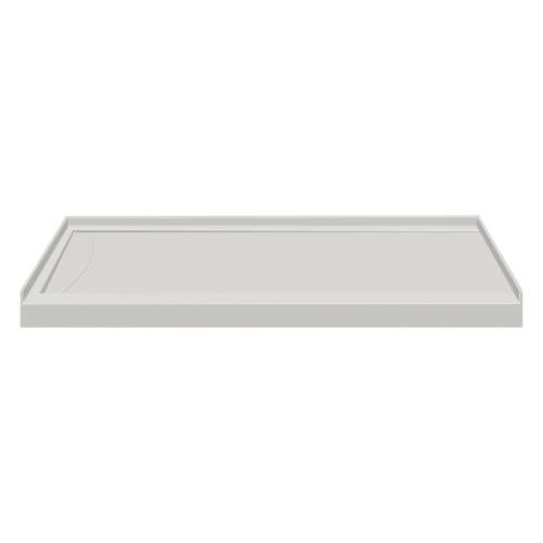 60-in x 36-in Low Threshold Left Hand Linear Concealed Drain Shower Base, Concrete