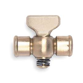 4138001 1/4-in Brass Air Cock, Spring Bottom Type, FNPT x FNPT Connection Type