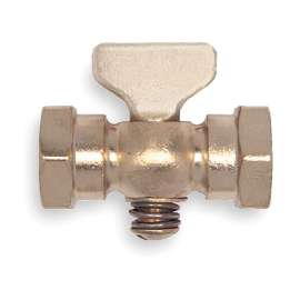 4156001 1/4-in Brass Air Cock, Spring Bottom Type, FNPT Hexagon Shoulder x FNPT Hexagon Shoulder Connection Ty