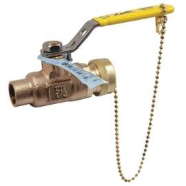 LF Bronze Ball Valve, Solder, 1/2-in
