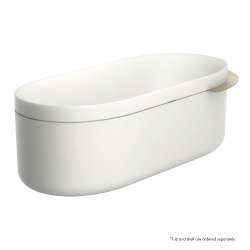 Axor Suite Tubs Round With Pop-Up Drain, 74 1/8" In Brushed Nickel, 42005820