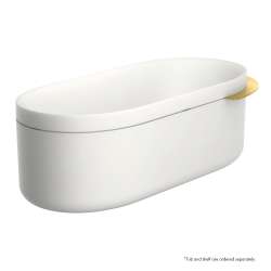 Axor Suite Tubs Round With Pop-Up Drain, 74 1/8" In Polished Gold Optic, 42005990