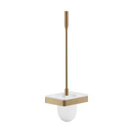 Axor Universal Softsquare Toilet Brush With Holder Wall-Mounted In Brushed Bronze