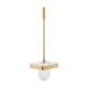 Axor Universal Softsquare Toilet Brush With Holder Wall-Mounted In Brushed Gold Optic, 42835250