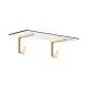 Axor Universal Softsquare Towel Shelf With Robe Hooks In Brushed Gold Optic, 42842250