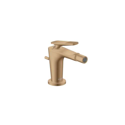 Axor Citterio C Single-Hole Bidet With Pop-Up Drain- Cubic Cut In Brushed Bronze