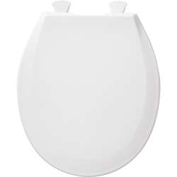 100EC 000 Plastic Round Toilet Seat in White