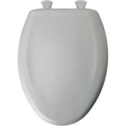 1200SLOWT 020 Plastic Elongated Slow-Close Toilet Seat in Crane White