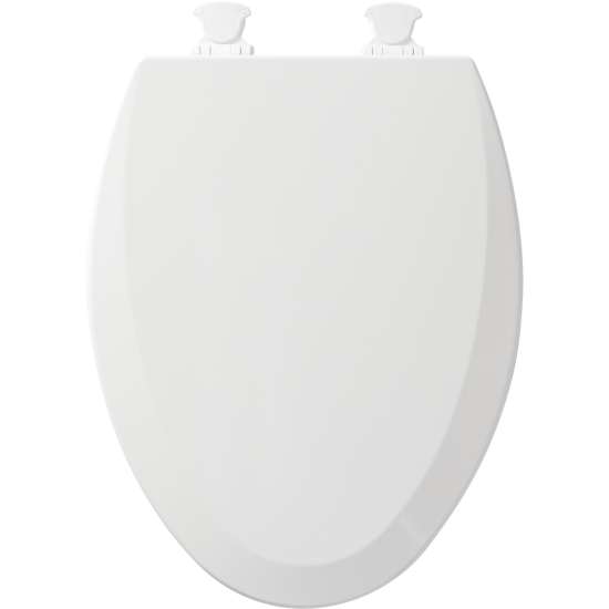 1500EC 000 Wood Elongated Toilet Seat in White