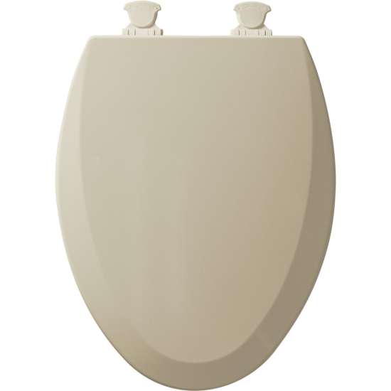 1500EC 006 Wood Elongated Toilet Seat in Bone
