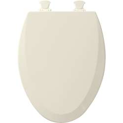 1500EC 346 Wood Elongated Toilet Seat in Biscuit
