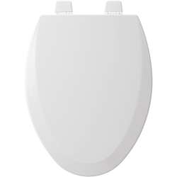 1500TTT 000 Wood Elongated Toilet Seat in White