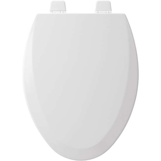 1500TTT 000 Wood Elongated Toilet Seat in White