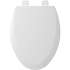 1500TTT 000 Wood Elongated Toilet Seat in White