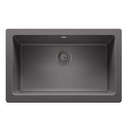 Color-Coordinated Metal Basket Strainer - Cinder, 240324