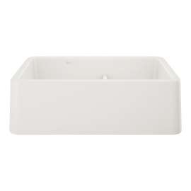 Ikon SILGRANIT 33" Double Bowl Apron-Front Farmhouse Sink with Low Divide - White, 402324
