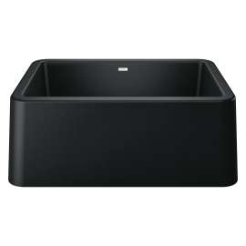 Ikon SILGRANIT 27" Single Bowl Apron-Front Farmhouse Sink - Coal Black, 402531