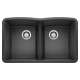 Diamond SILGRANIT 32" 50/50 Double Bowl Undermount Kitchen Sink - Anthracite, 440184
