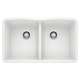 Diamond SILGRANIT 32" 50/50 Double Bowl Undermount Kitchen Sink - White, 440185