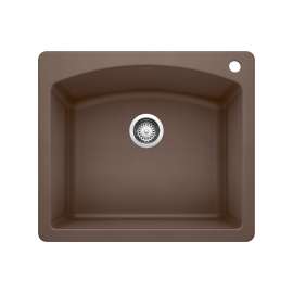 Diamond SILGRANIT 25" Single Bowl Dual Mount Kitchen Sink - Café, 440208