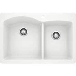 1-3/4 Bowl Dual Mount Sink Kit including Dual Finish Pull-Down Faucet with 1.5 gpm, Decorative Basket Stainer and Waste Flange