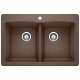 Diamond SILGRANIT 33" 50/50 Double Bowl Dual Mount Kitchen Sink - Café, 440218