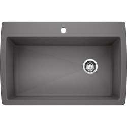 Diamond/Artona KF-441467 Super Single Dual Mount Sink Kit with Pull-Down Faucet and Strainer in Cinder